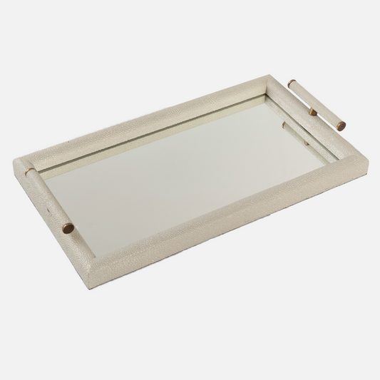 Shagreen Vanity Tray - Linen