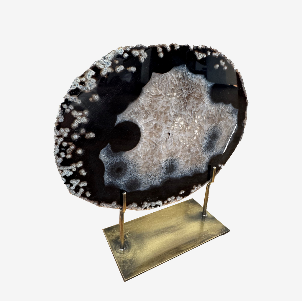 Agate Mineral - Large Black