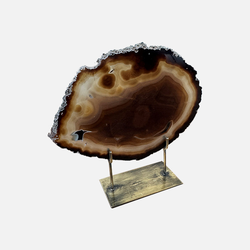 Agate Mineral - Medium Brown
