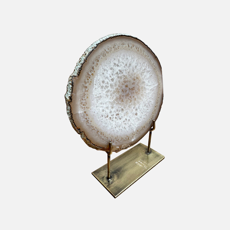 Agate Mineral - Small Grey/Crystal