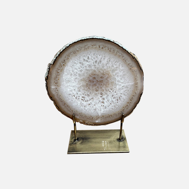 Agate Mineral - Small Grey/Crystal
