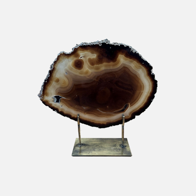 Agate Mineral - Medium Brown