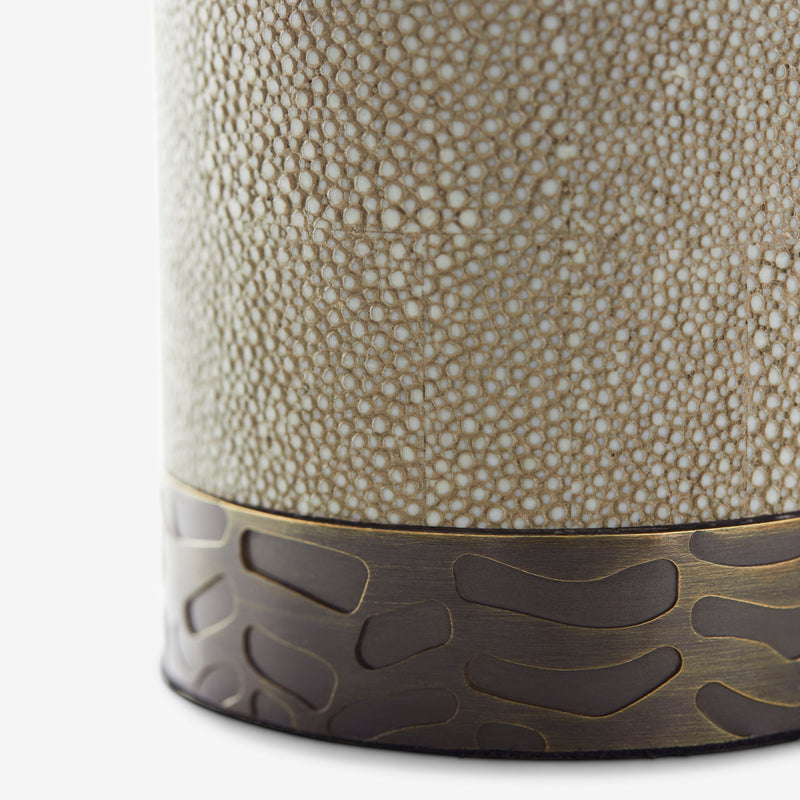 Herringbone Shagreen Pot - Dune