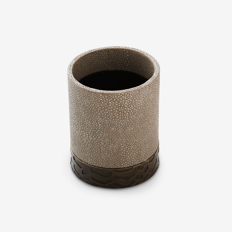 Herringbone Shagreen Pot - Dune