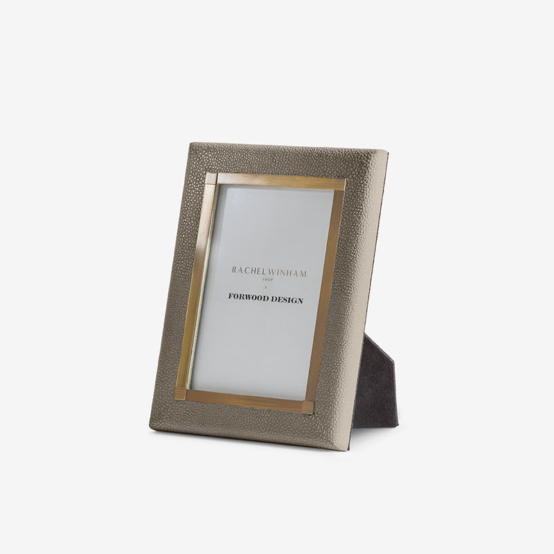 NEW Shagreen & Metal Photo Frame - Dune