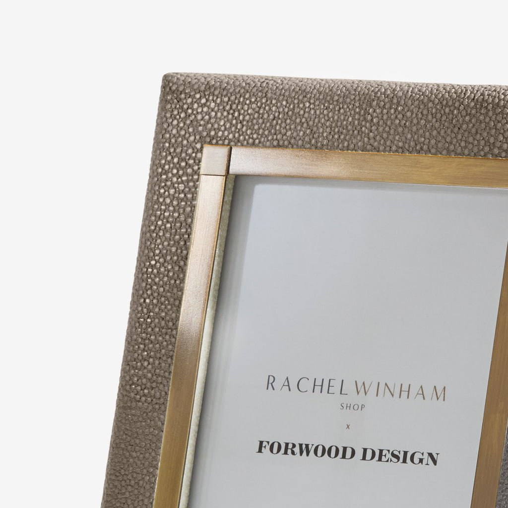 NEW Shagreen & Metal Photo Frame - Dune