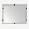 NEW Shagreen & Metal Mirror - Linen