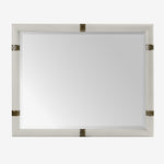 NEW Shagreen & Metal Mirror - Linen