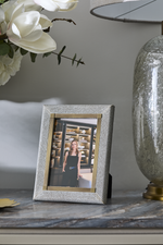NEW Shagreen & Metal Photo Frame - Dune