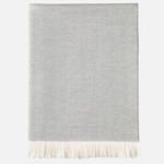 Herringbone Merino Throw - Mist