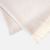 Herringbone Merino Throw - Silver Birch