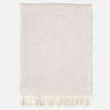 Herringbone Merino Throw - Silver Birch