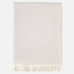 Herringbone Merino Throw - Silver Birch
