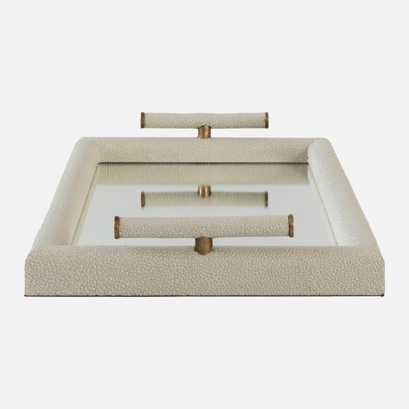 Shagreen Vanity Tray - Linen